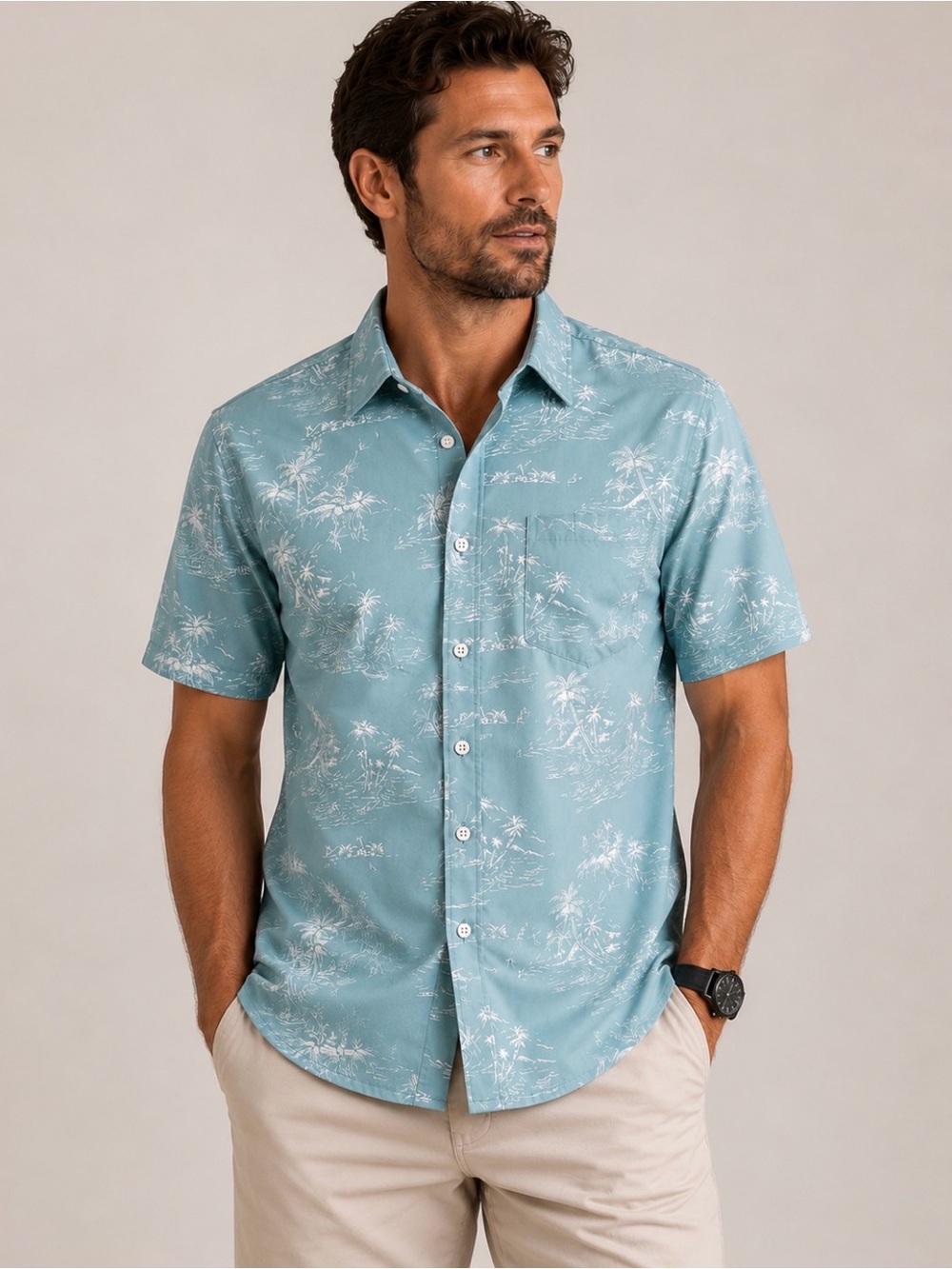 Dixxon Naples palm tree hawaian Shirt (Size XS